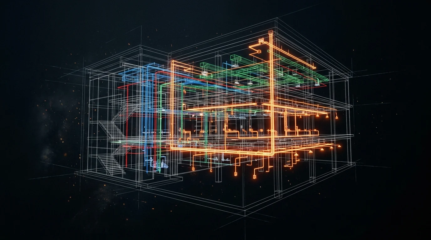 Model BIM instalacji - koordynacja międzybranżowa w 3D